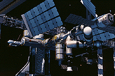 artist concept of International Space Station in orbit